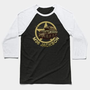 M36 Jackson WW2 American Tank Destroyer Baseball T-Shirt